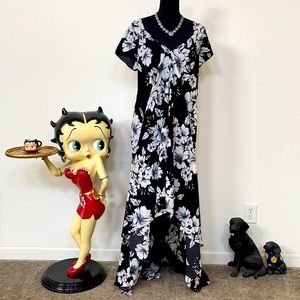 Arc & Co Floral High Low Maxi Dress Size S